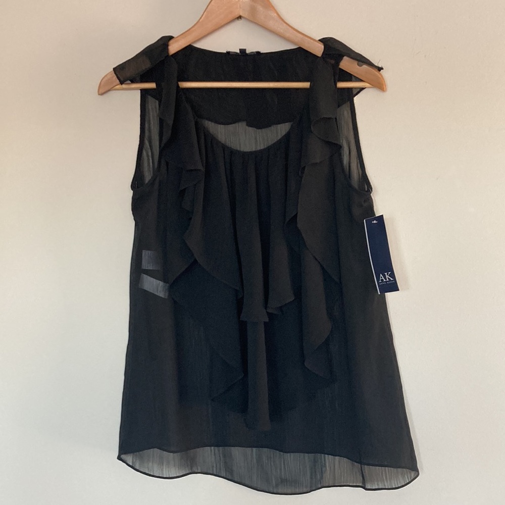 Anne Klein Black Sleeveless Top. NWT